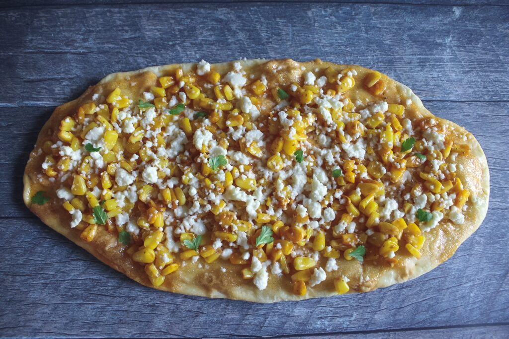 Mexican Street Corn Flatbread A full Mexican Street Corn Flatbread