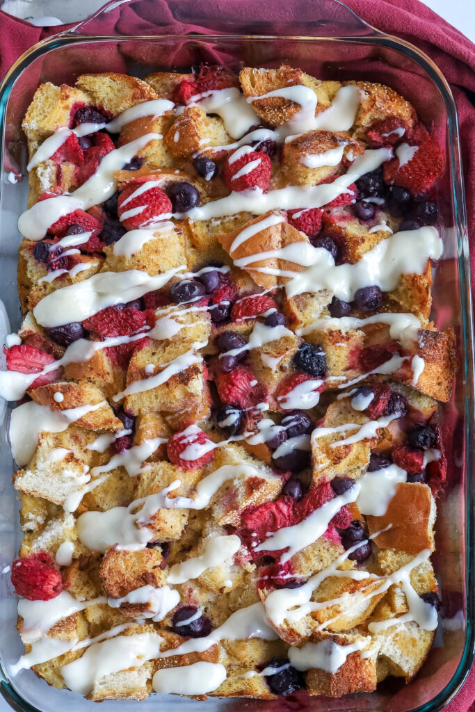 berries and cream french toast casserole
