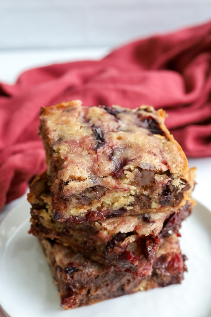 cherry blondies