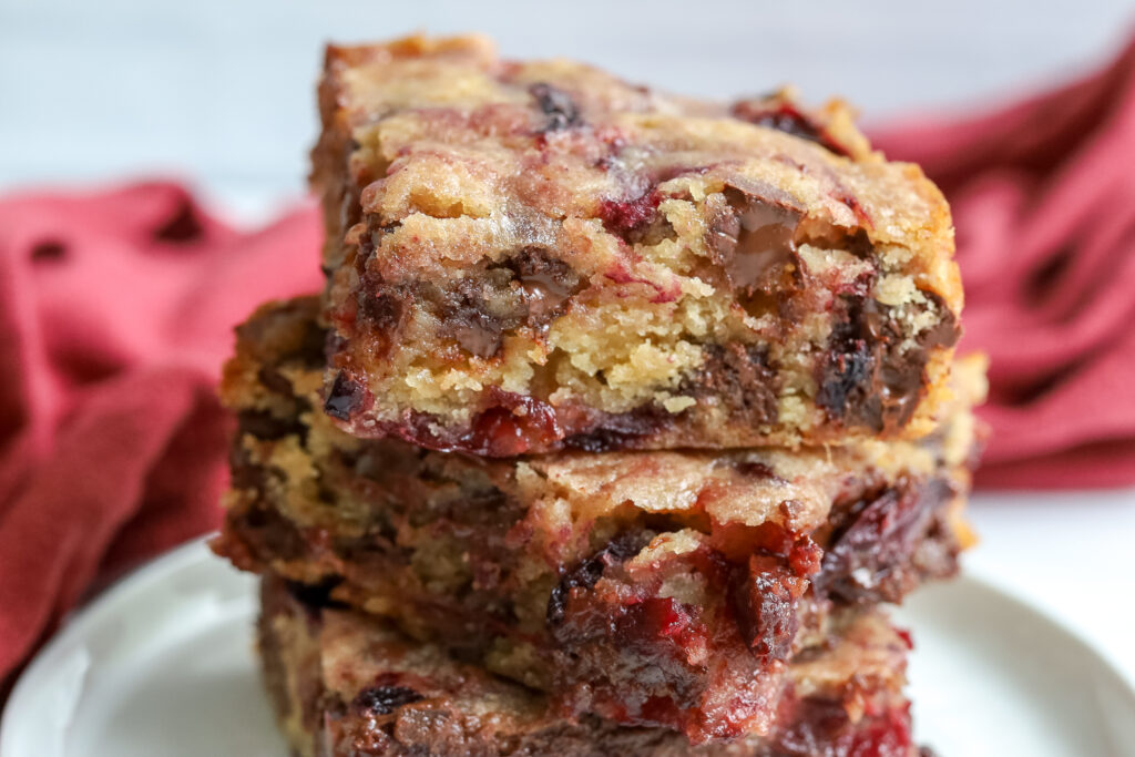 chocolate cherry blondies