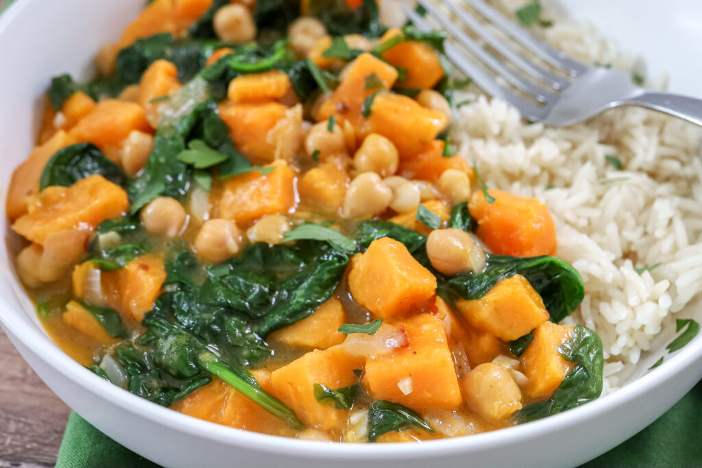 sweet potato curry in a bowl