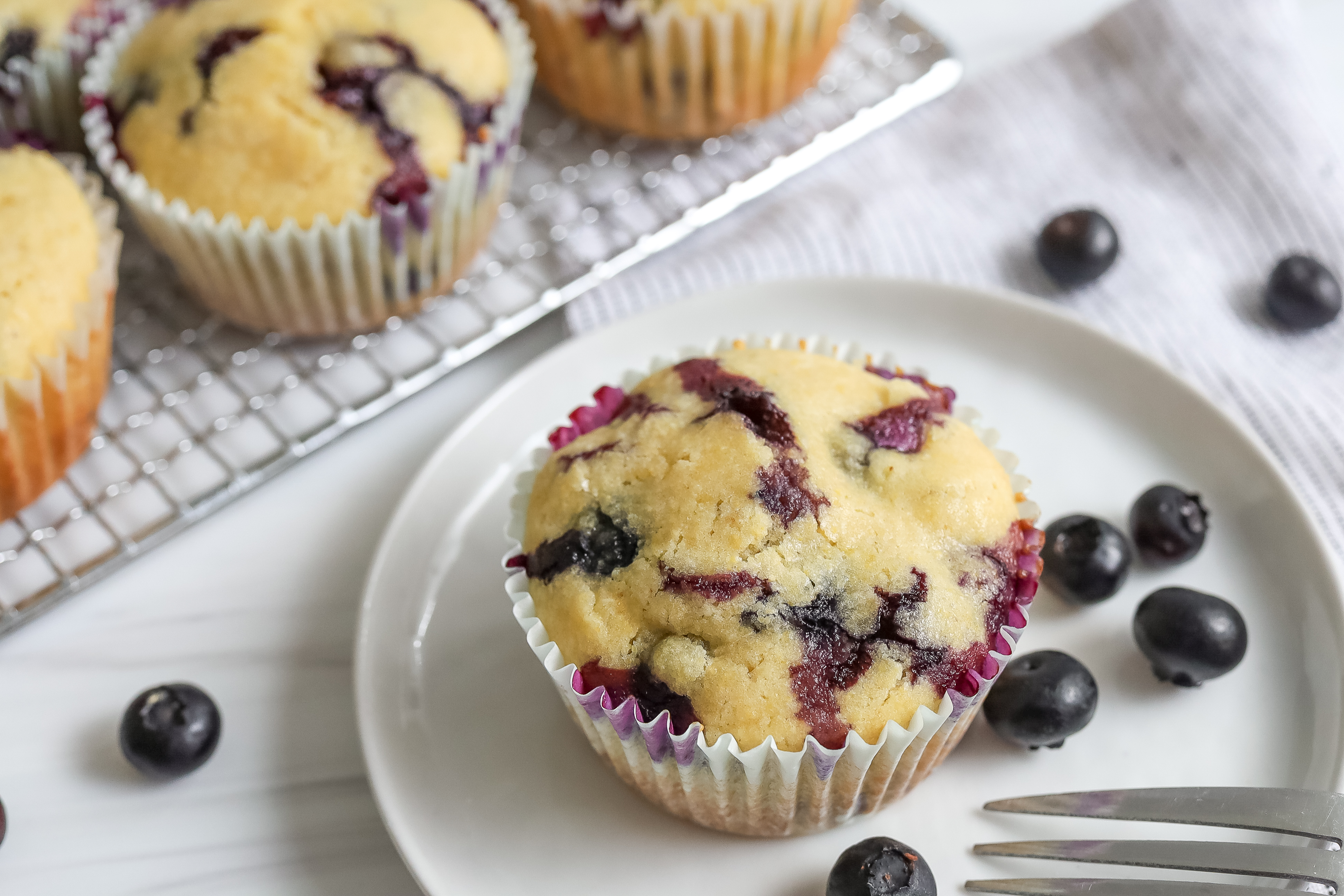 blueberry cornbread muffins