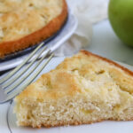 French Apple cake on a plate