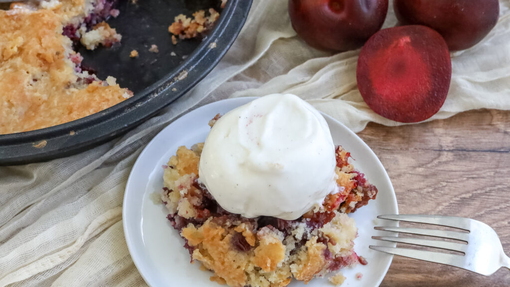 fall plum cobbler