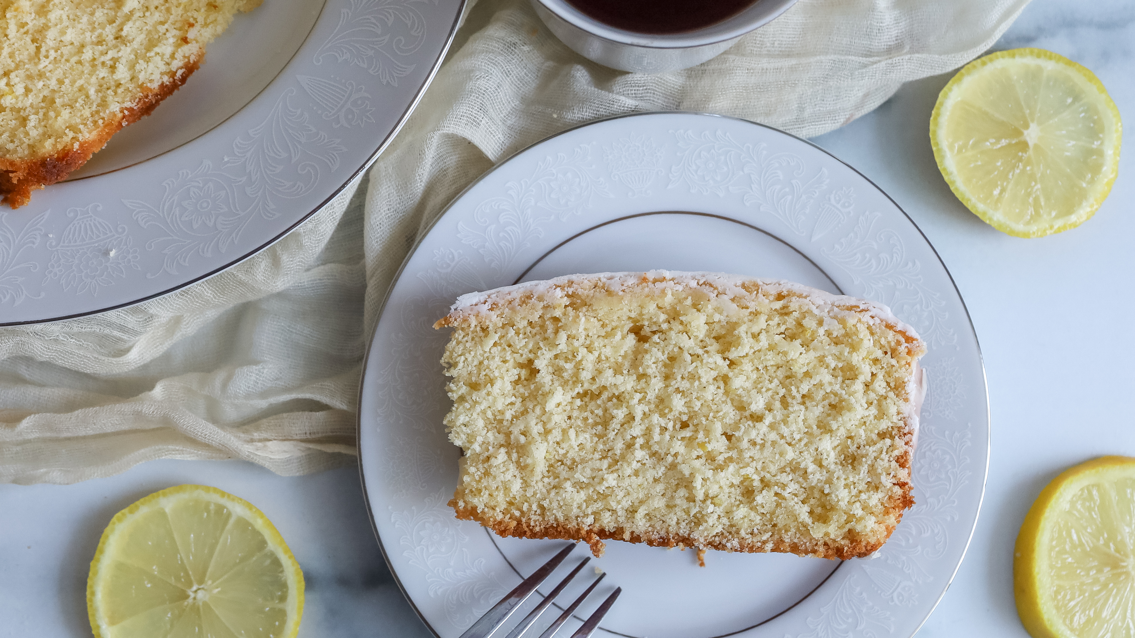 lemon pound cake slice