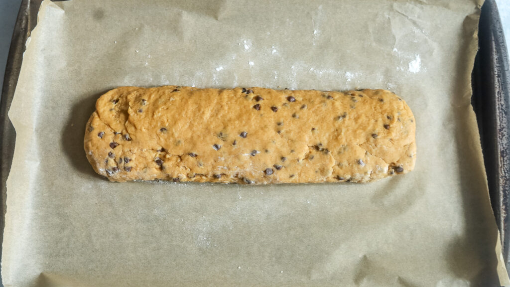 shaped biscotti log