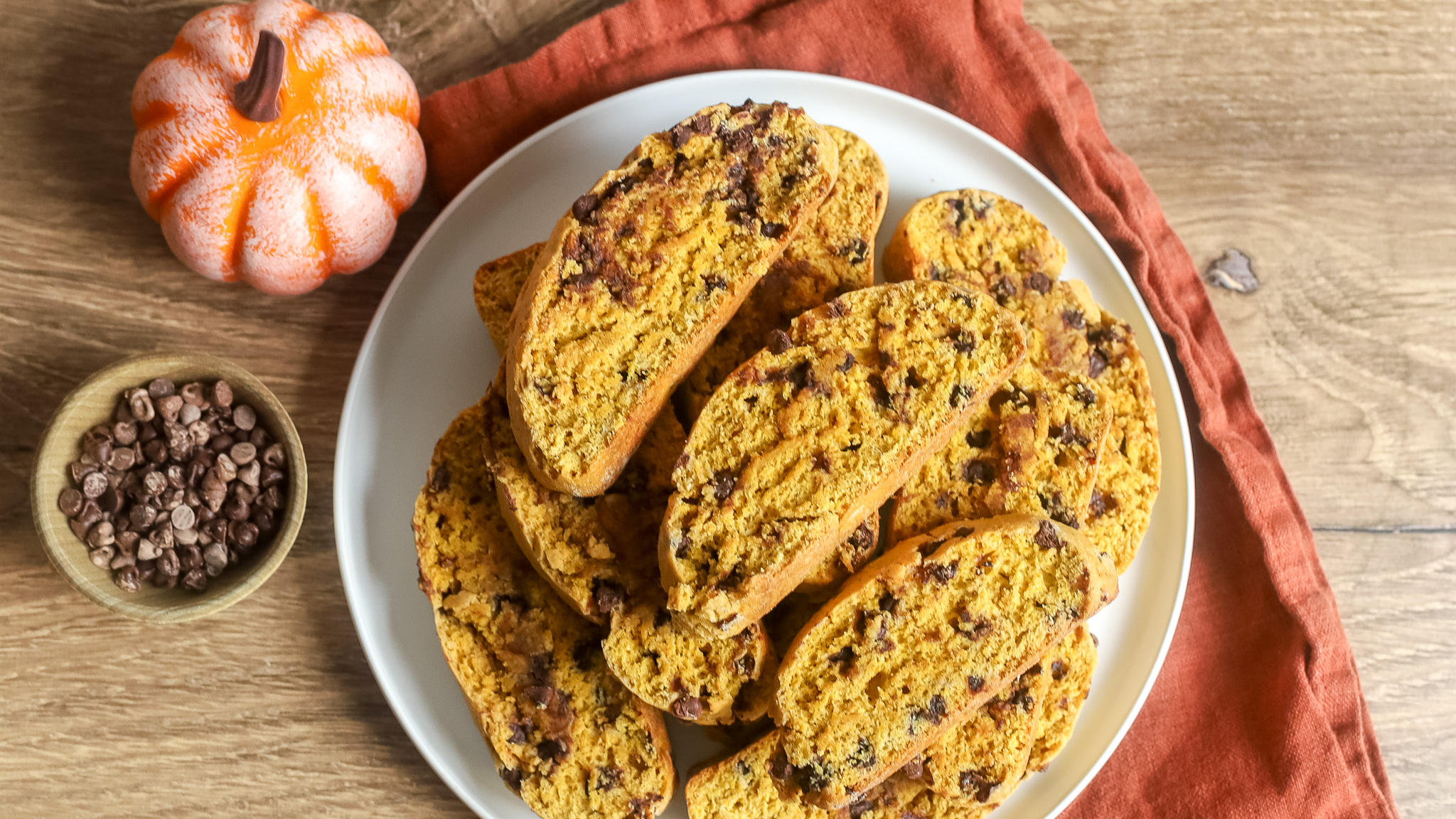 a pile of biscotti on a plate