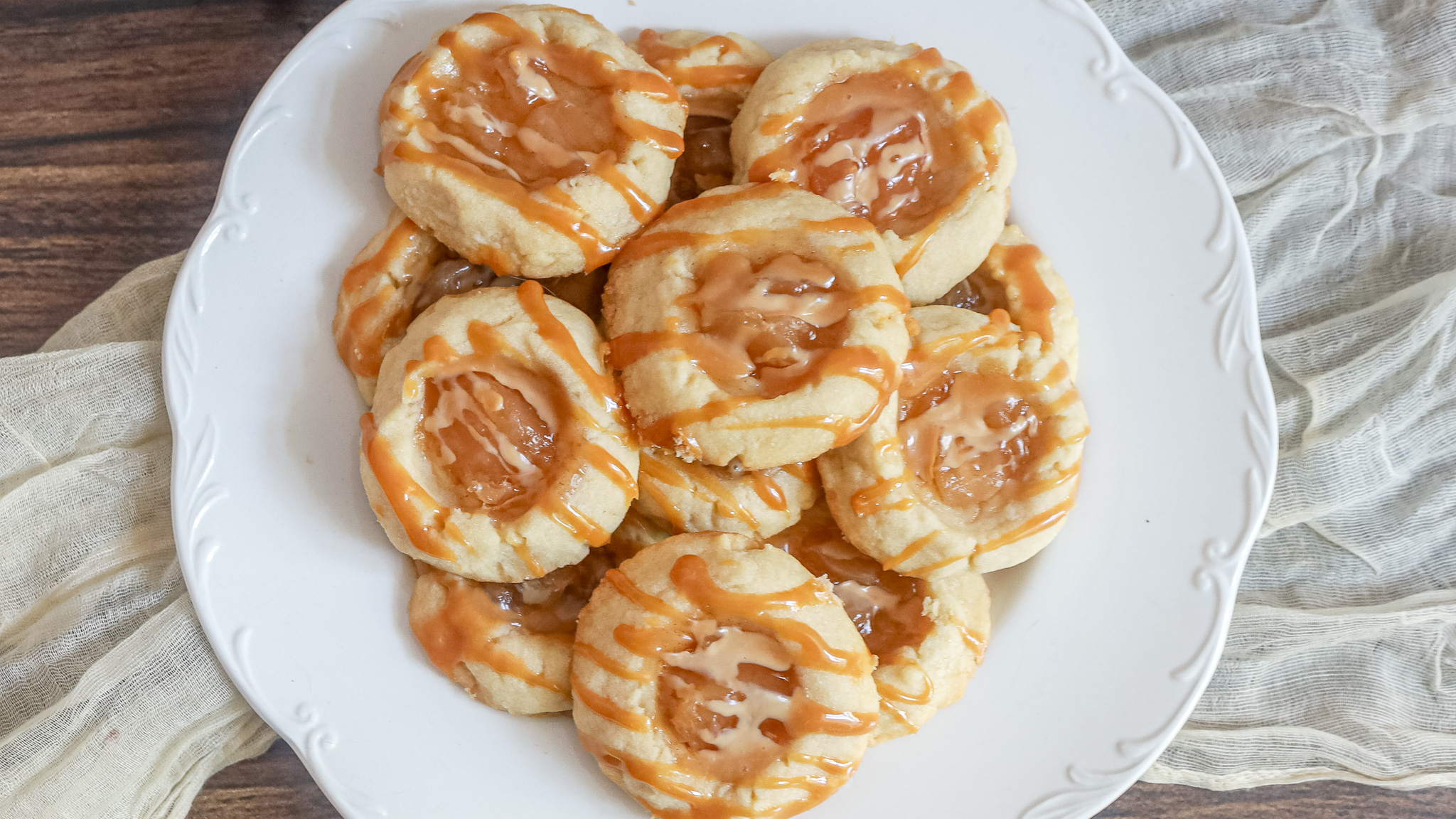 apple pie cookies on a plate