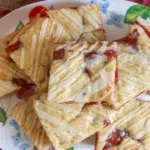overhead view of cherry pie bars