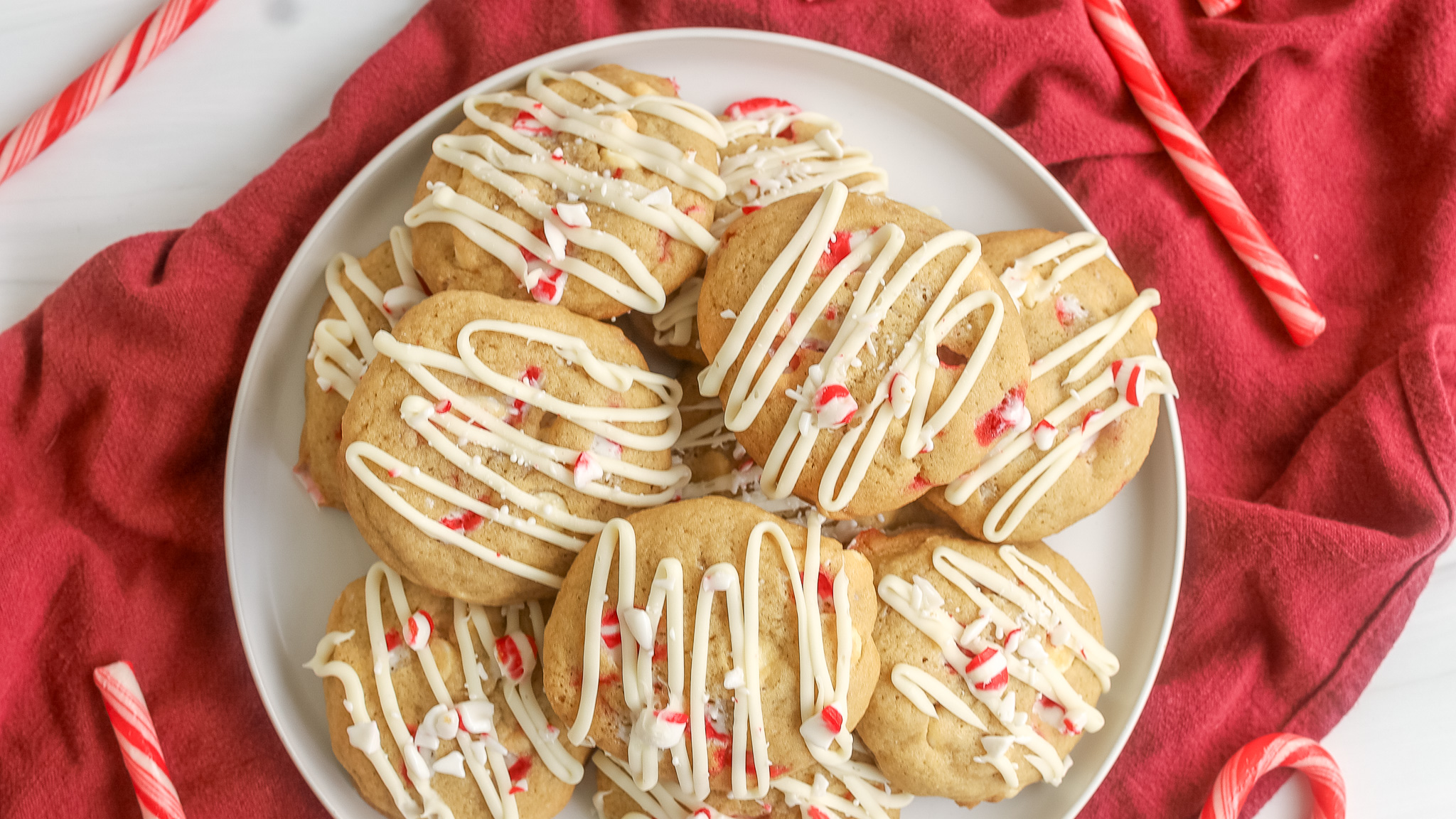 overhead photo of Christmas cookies