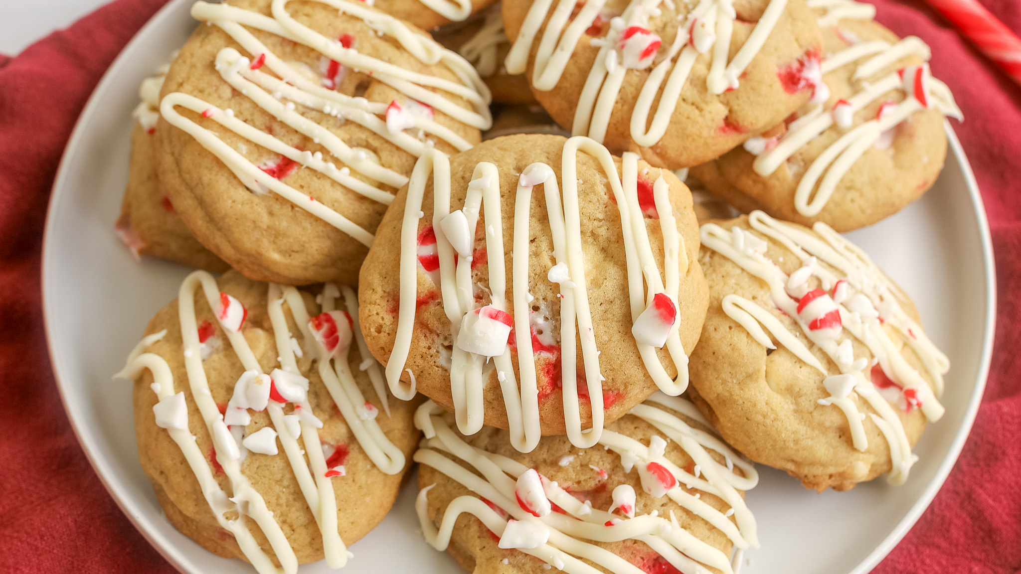 peppermint cookies on a plate