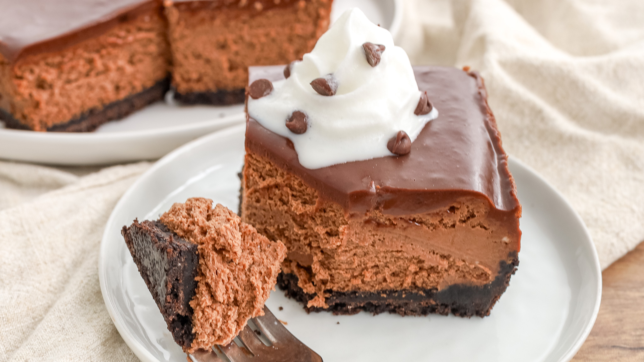sliced chocolate stout cheesecake
