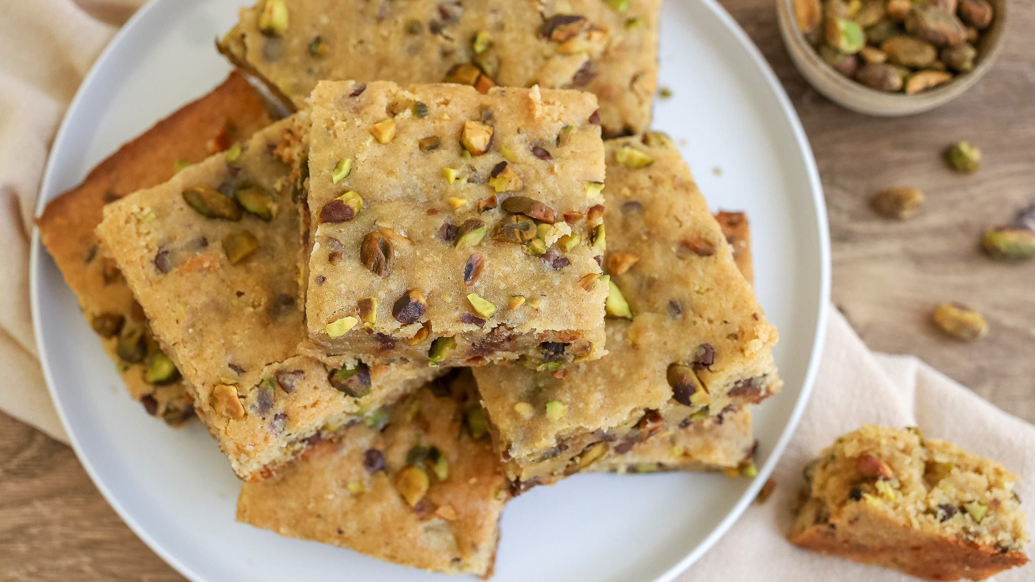 blondies on a table