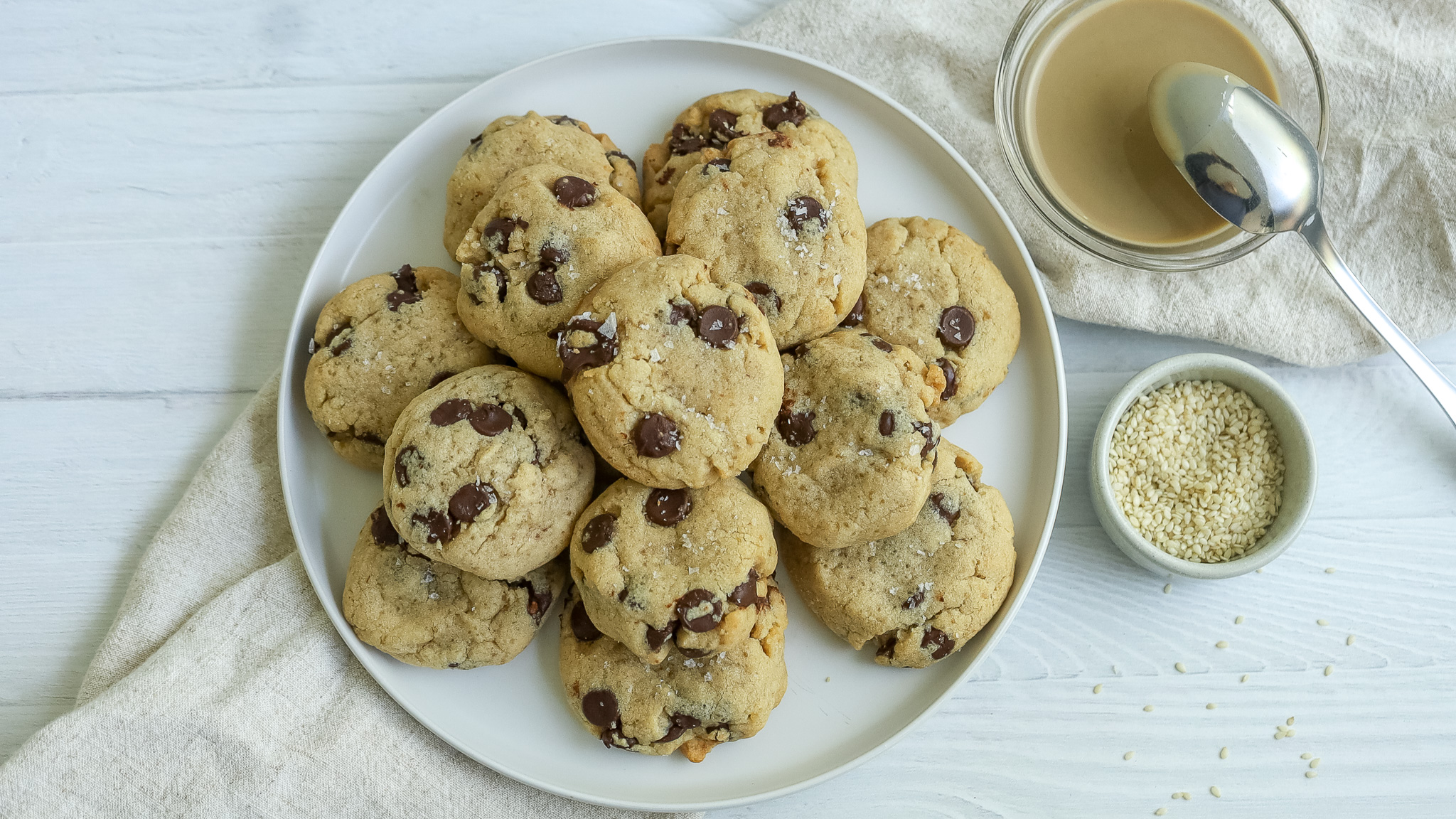Overhead photo of cookies on a table