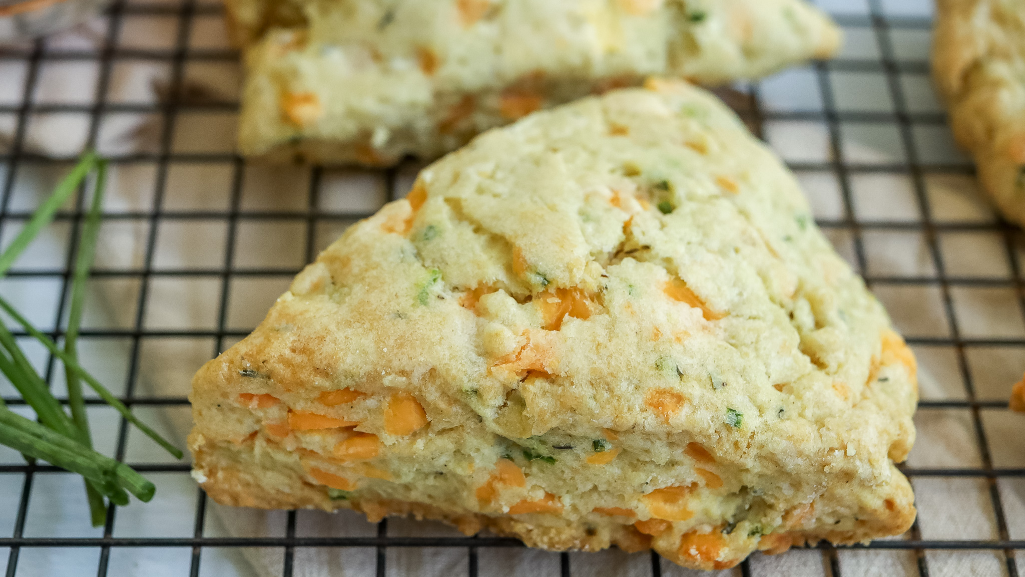 ¾ angle shot of scones