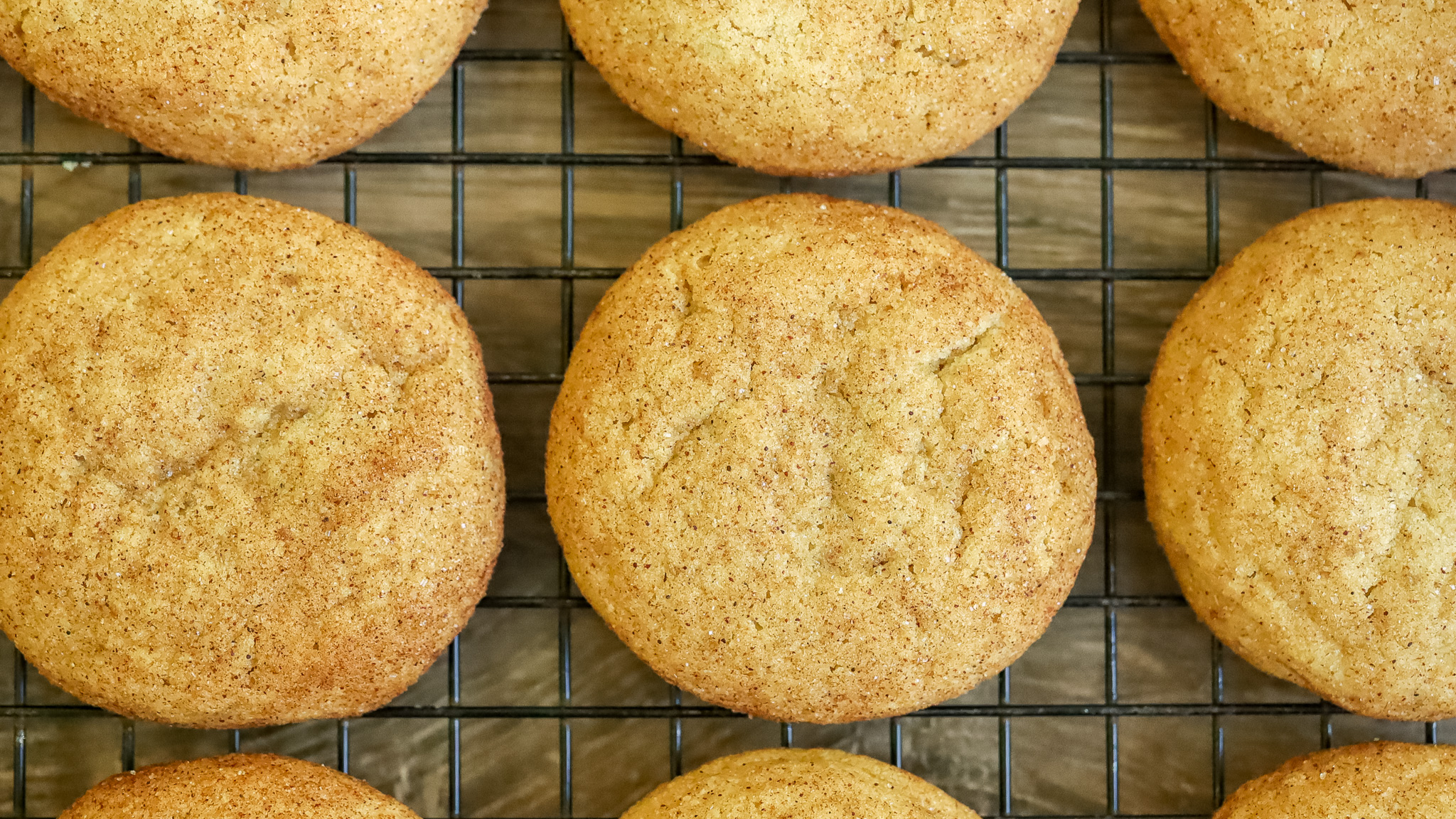 close photo of brown butter snickerdoodles