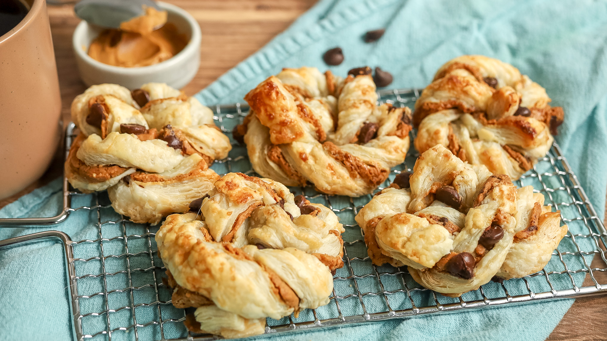 side photo of peanut butter twists
